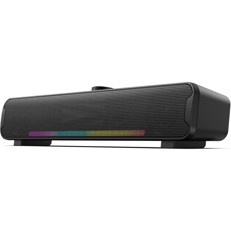 Image of Altoparlante USB, soundbar per PC, altoparlante da gioco per computer con suono stereo surround, cablato per laptop, desktop - 16 W con 6 modalità di