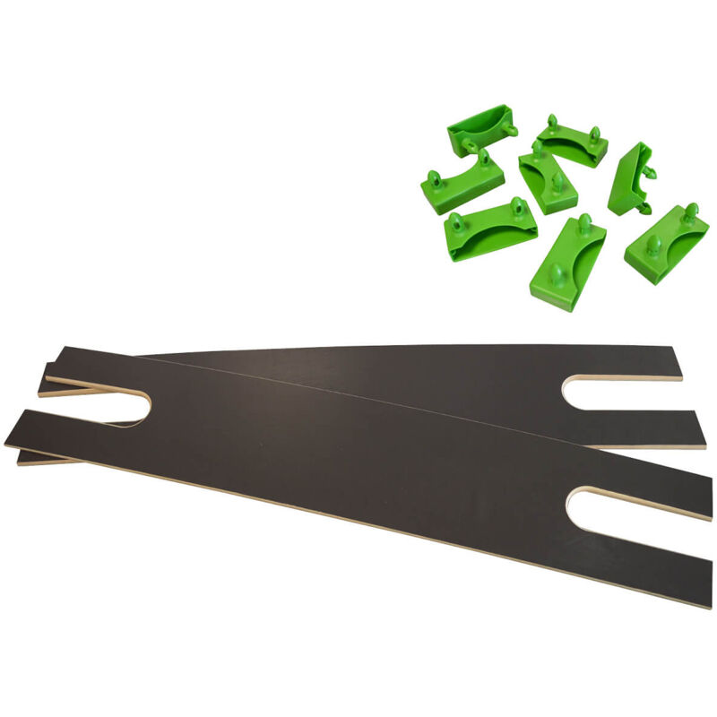 Altobuy - altosenso - Lot de 2 Lattes Doubles 68cm + 8 Embouts Verts