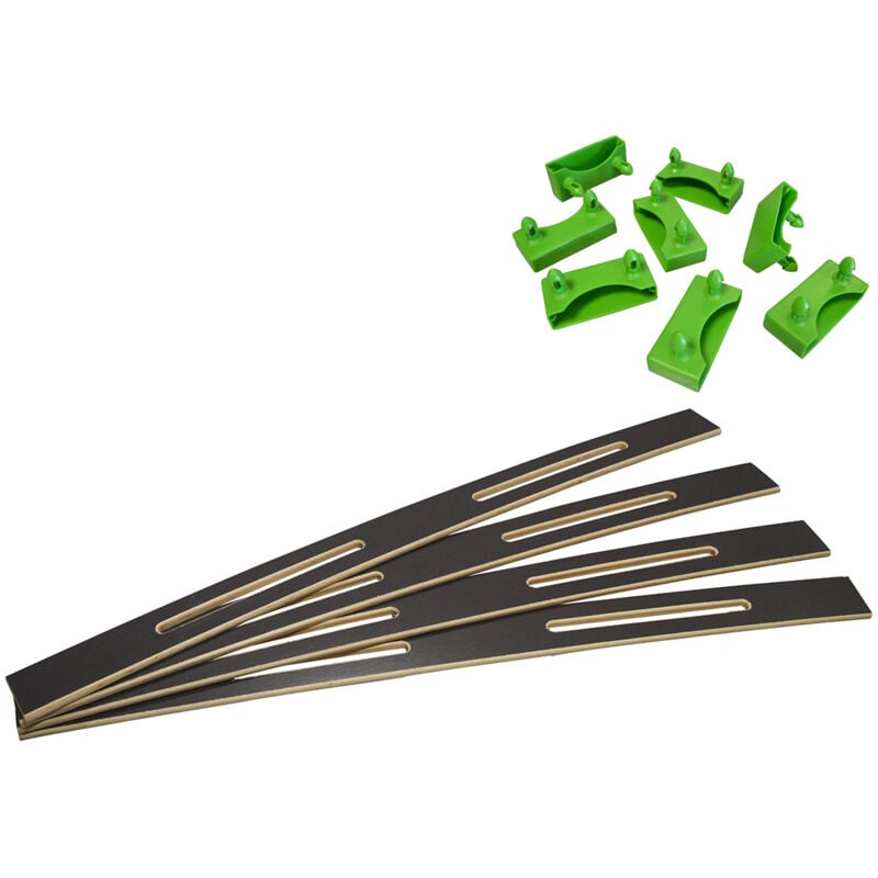 Altobuy - altozone - Lot de 4 Lattes Epaule 68cm + 8 Embouts Verts