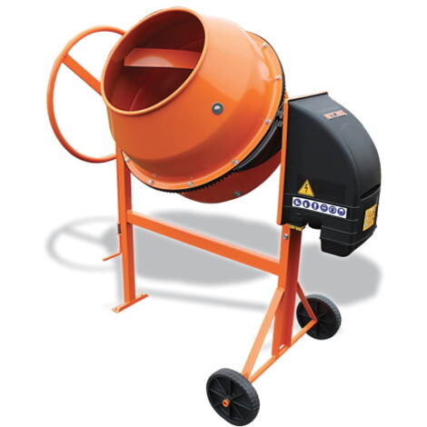 Altrad – Bétonnière électrique 130L 700W – Moteur monophasé 230V – Malaxage efficace pour ciment et mortiers – Dimensions compactes 1.20m x 0.70m