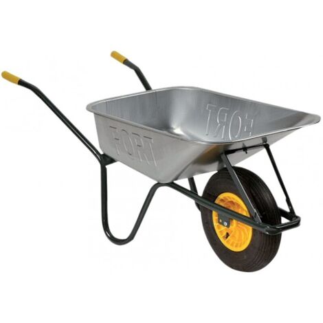 Altrad – Brouette de jardin 90 litres – Structure en tube d'acier – Support basculant – Roues durables 400x100mm – Vendu par 15 pièces