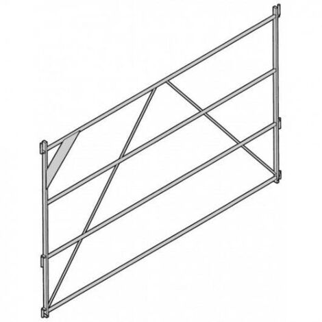 ALTRAD - Garde-corps sécurité 4 lisses 3m - gamme échafaudage multidirectionnel - MULTIVIT+ 1&2- Réf: N1894 - 3 m