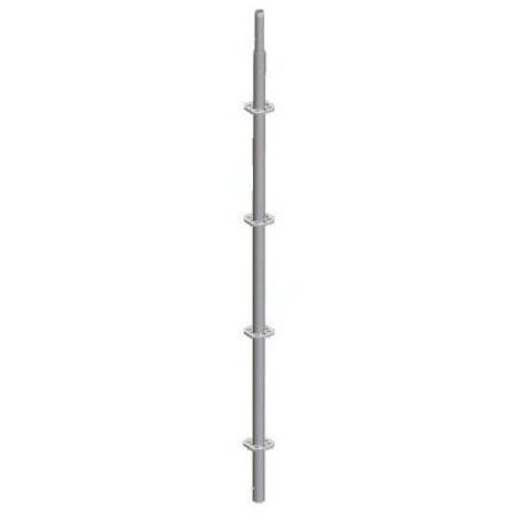Altrad – Montant d'échafaudage multidirectionnel 2m – Acier galvanisé – Diamètre 48,3 mm – Épaisseur 2,9 mm – Norme NF pour chantiers professionnels - n1711
