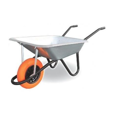 Altrad Saint Denis – Brouette de jardin 100L – Charge maximale 150kg – Roue souple increvable pour maniabilité – Châssis tube 32mm