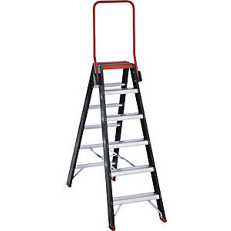 Altrex 192606 Taurus beidseitig begehbar - Aluminium Stufenstehleiter (mit Pulverbeschichtung)
