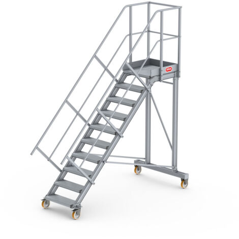 Altrex Podesttreppe fahrbar 45° 10 Stufen
