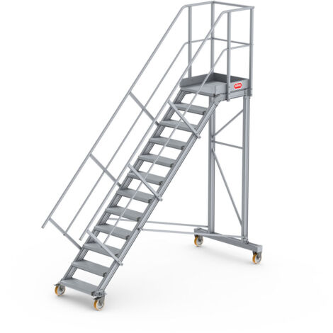 Altrex Podesttreppe fahrbar 45° 12 Stufen