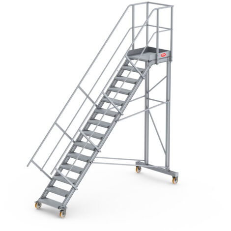 Altrex Podesttreppe fahrbar 45° 14 Stufen