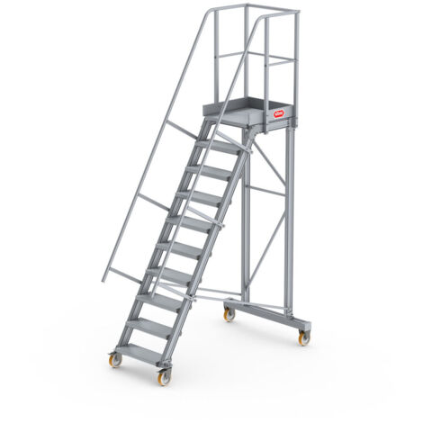 Altrex Podesttreppe fahrbar 60° 10 Stufen