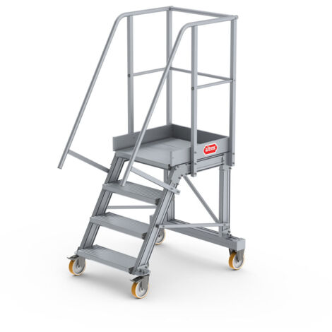 Altrex Podesttreppe fahrbar 60° 4 Stufen