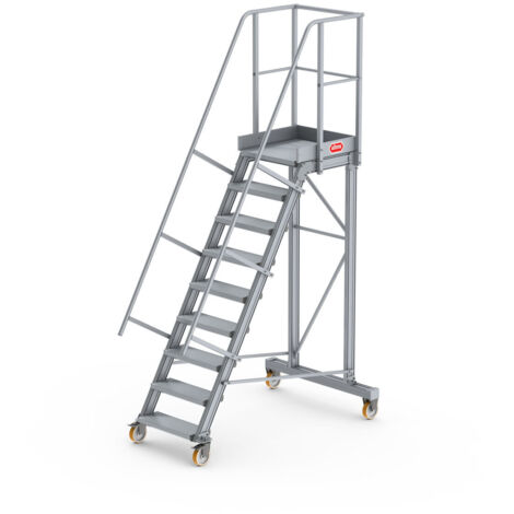 Altrex Podesttreppe fahrbar 60° 9 Stufen
