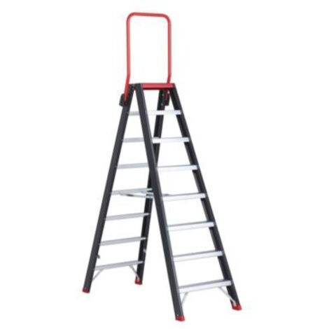 altrex Sicherheits-Stehleiter, beidseitig begehbar, 2 x 8 Stufen