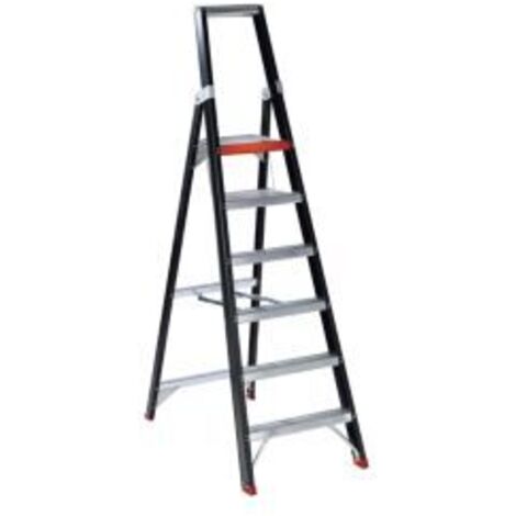 altrex Sicherheits-Stehleiter - einseitig begehbar, 6 Stufen inkl Plattform