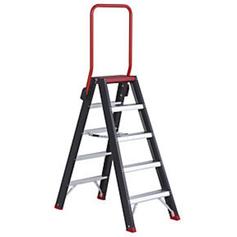 

Taurus TDO 5 Escaleras - Doble - Aluminio con revestimiento - 2 x 5 peldaños - Altura máxima de trabajo 3,20 m. - Altrex