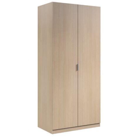 Altri – Armoire 81x52x180 cm avec 2 portes et 1 étagère en panneaux de mélamine chêne clair – Installation facile pour chambre moderne - 81x52x180h