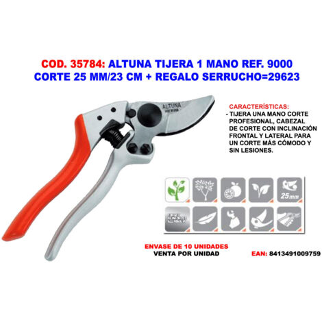 Altuna 9000P Einhandschere schneidet 25 mm 23 cm