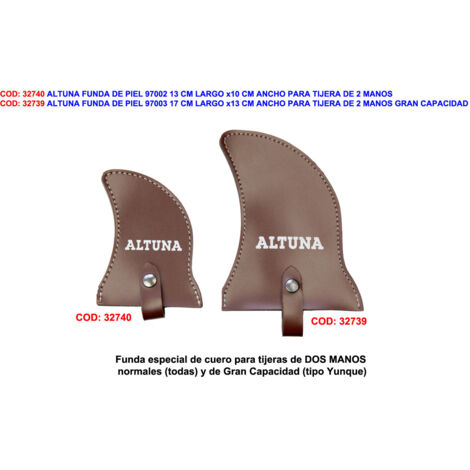 altuna finstock funda piel 97002 13 cmx10cm tijera de 2 manos