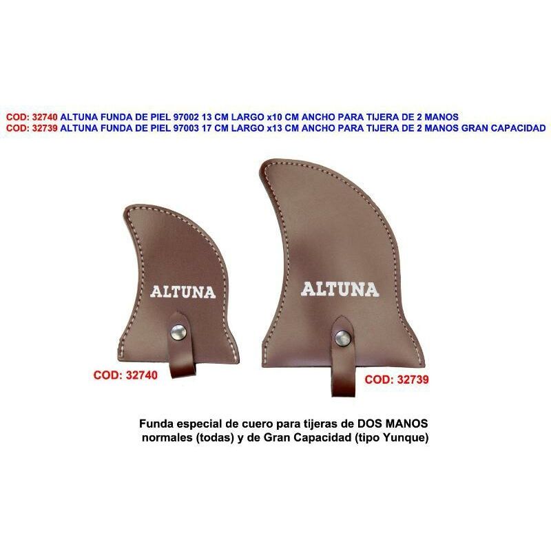 

altuna funda de piel 97002 13 cmx10cm para tijera de 2 manos - Mibricotienda