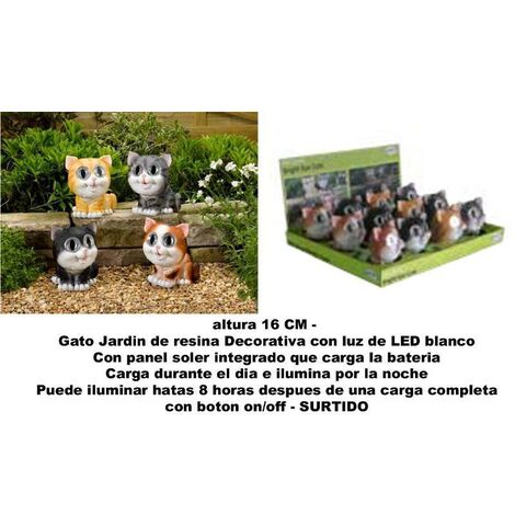 altuna jardin gato decorativo resina surtido 16 cm 1020230po