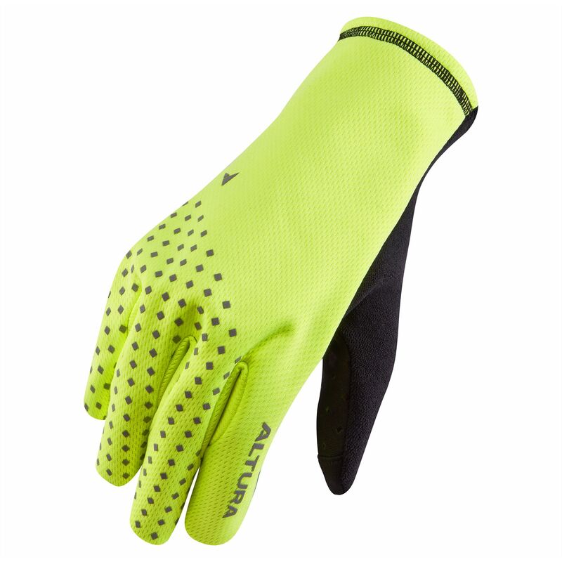 Altura - fleece windproof nightvision gloves 2021: yellow xs AL18FLEWIN1