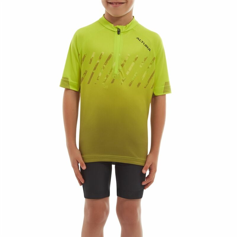 Kids airstream short sleeve cycling jersey 2022: lime 11-12 years - ZFAL25KAIRS2-99-11 - Altura