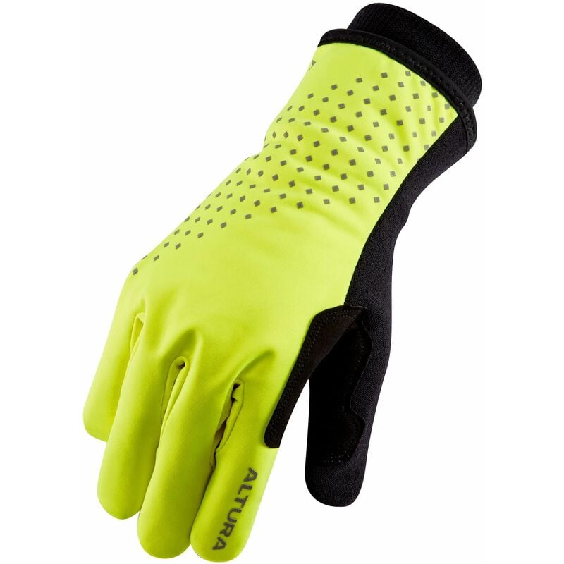 Altura - nightvision insulated waterproof gloves 2021: yellow l AL18NVIZWP1