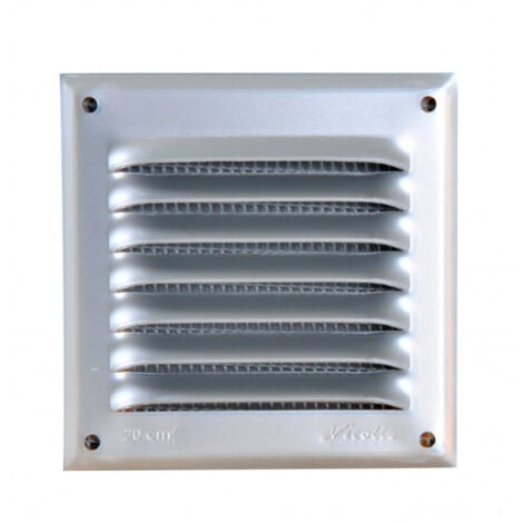 Alu anodise gris avec moustiquaire : carré 20x20