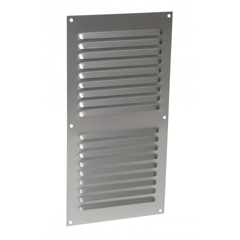Nicoll - Alu anodise gris avec moustiquaire rectangulaire verticale 30X15