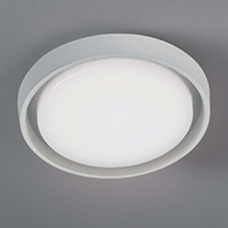 Alu Applique et Plafonnier en Aluminium Blanc Mat, LED 30W 3460 Lumens, IP54 pour Intérieur et Extérieur, Design Moderne Circulaire 34x5 cm