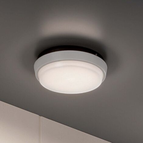 Alu Applique ou Plafonnier LED 10W 3000K IP54 Rond Diamètre 17,5cm Couleur Blanc Mat - Éclairage Extérieur et Intérieur de Design