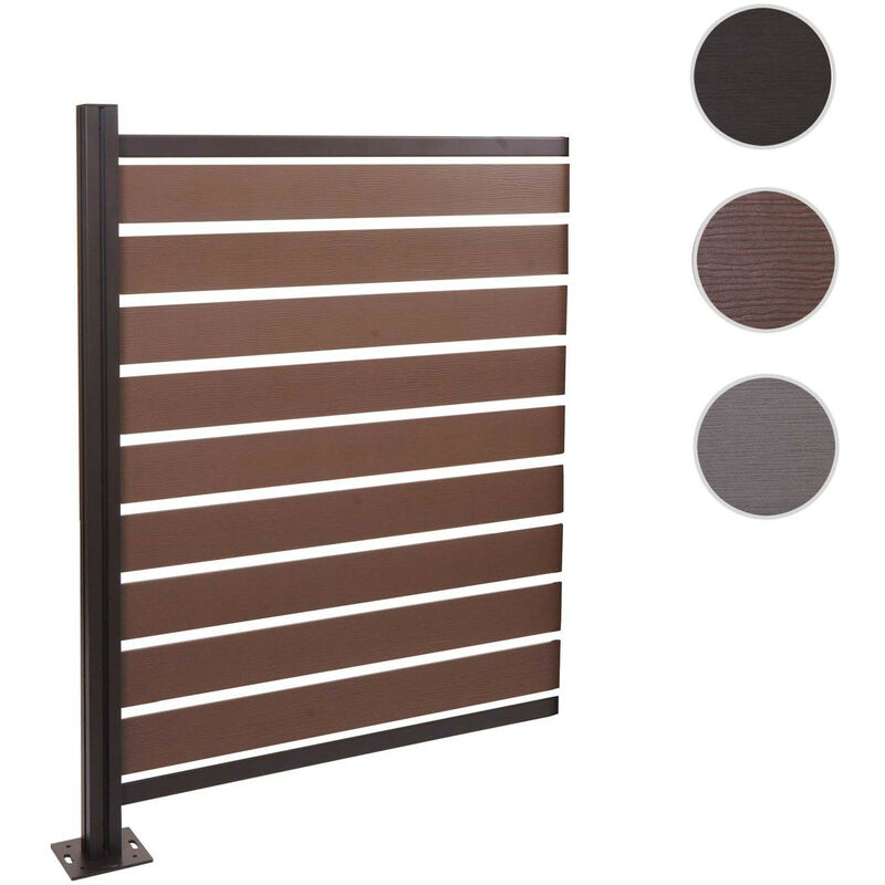 Mendler - Alu clôtures pour poubelles HWC-K57 - élément d'extension habillage de poubelle - aspect bois extensible 130x100x6cm - anthraci