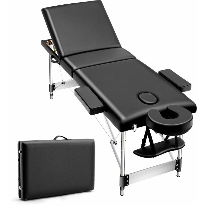Day Plus - Alu Frame Salon Portable Folding Massage Table Bed Tattoo Spa Therapy Couch 3 Section
