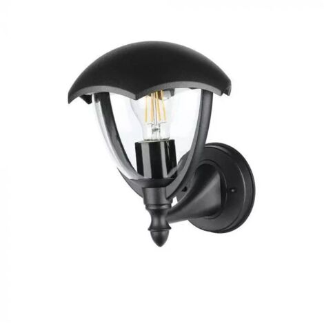 ALU lanterne murale porte de maison éclairage de façade lampe d'extérieur lampe de jardin en verre noir V-TAC 7046