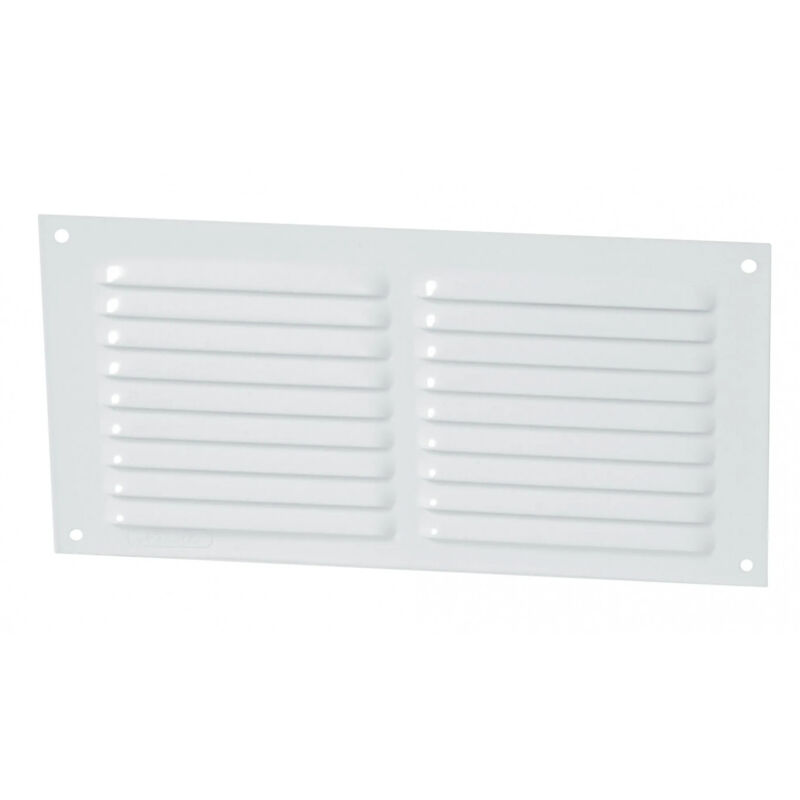 Nicoll - Alu laque blanc avec moustiquaire Rectangulaire horizontale 10x30
