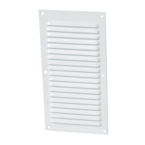 Alu laque blanc avec moustiquaire Rectangulaire verticale 20x10 NICOLL