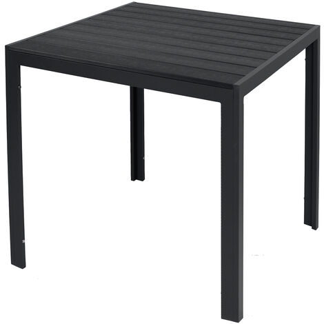 Alu Polywood Gartentisch anthrazit/schwarz -M691922-var