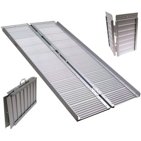 Alu Rollstuhlrampe 120cm klappbar Rollirampe 06145 Auffahrrampe Türschwellenramp
