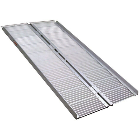 Alu Rollstuhlrampe 150cm klappbar Rampe Rollirampe 06146 Auffahrrampe Laderampe