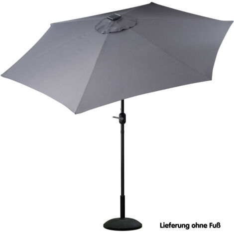 Alu-Sonnenschirm Triest Solar / LED anthrazit