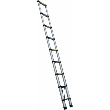 Alu Teleskop Zusammenklappbare Loft Folding Hatch Dachgeschoss Treppe Leiter 2.6m/8.5ft
