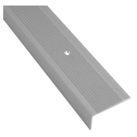 VIVOL Alu-Treppenkantenprofil - Silber - Rutschhemmendes Rillenmotiv - 42x21x1000mm - 1 Stück