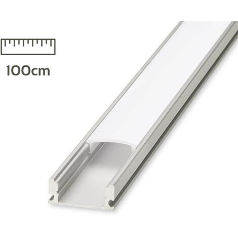 Alu U-Profil eloxiert 18x8mm opal 100cm