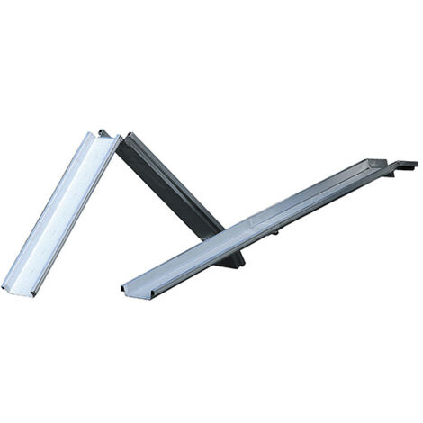 Alu Verladeschiene (Einzelstück) mit Rand, klappbar - Länge 2985mm (gefaltet 1585mm) - Innenbreite 155mm, Auffahrhöhe 810mm, Traglast pro Paar 300kg - ABS-F03