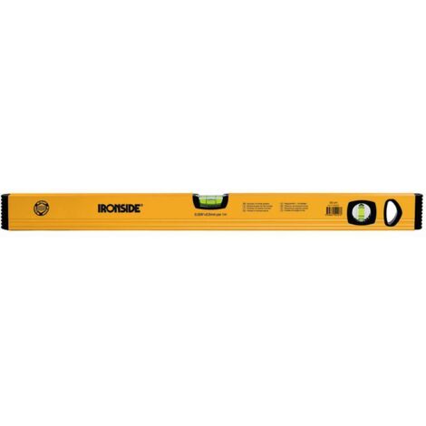 Alu-Wasserwaage 80 cm, 2 Libellen, gelb pulverbeschichtet