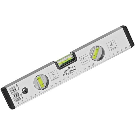 Alu Wasserwaage Bau Messwaage 30 cm mit 3 Libellen und Messskala