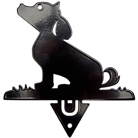 Alubox 98ZZINOCANENE Porta Spirale Antizanzare da Piantare Cane, Nero