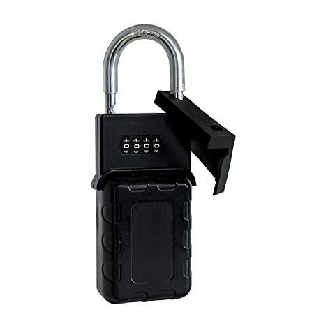 Alubox 99LUCPR Lucchetto Porta Oggetti Acciaio, Nero