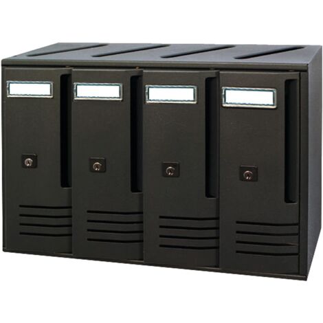 Alubox Casellari Postali con 4-Box GHISA BLOCCHIERA CUBO C4