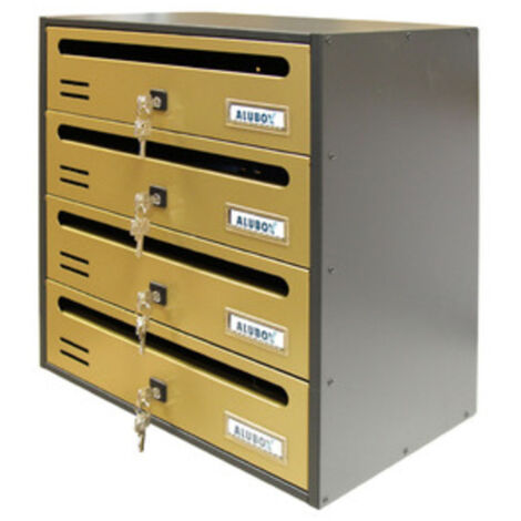 ALUBOX CASSETTA CUBO/R A 4 POSTI ORO