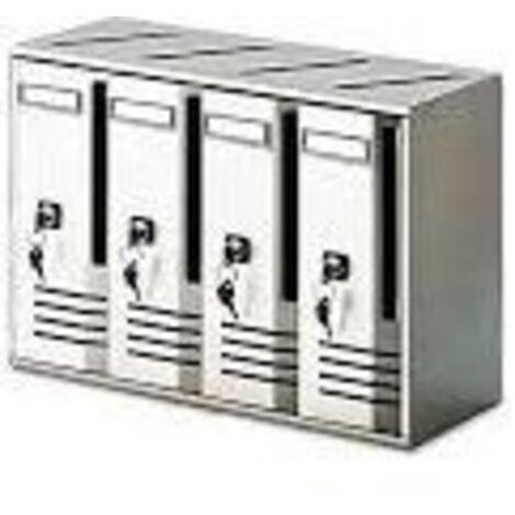 Alubox Cubo C4 Blocchiera Argento Metallizzato